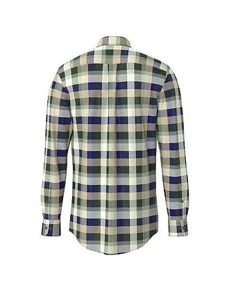 FYNCH-HATTON | Flanellhemd Regular Fit | dunkelgrün